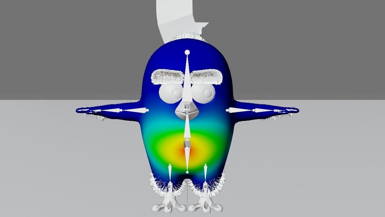 Angry bird  rigged character 3D model_10