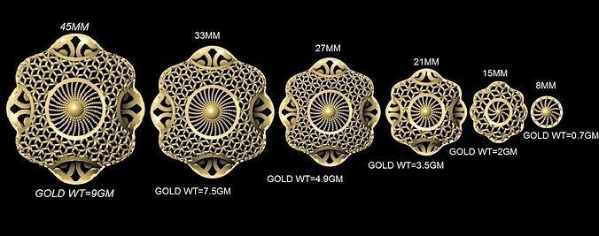 Turkey Filigree Jewellery Designs Pendant  Necklase 3D print model