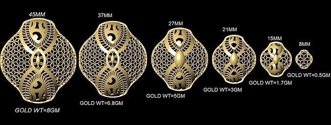 Turkey Filigree Jewellery Designs Pendant Necklase 3D print model