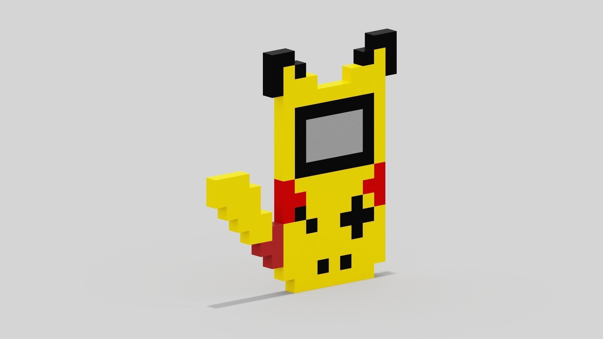 Pikachu Game Boy  Low-poly 3D model_14