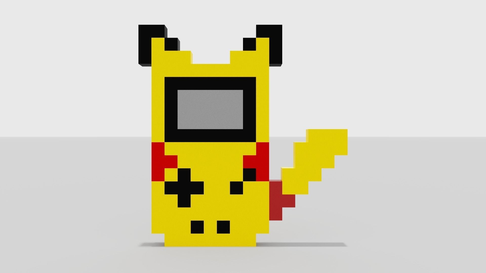 Pikachu Game Boy  Low-poly 3D model_5