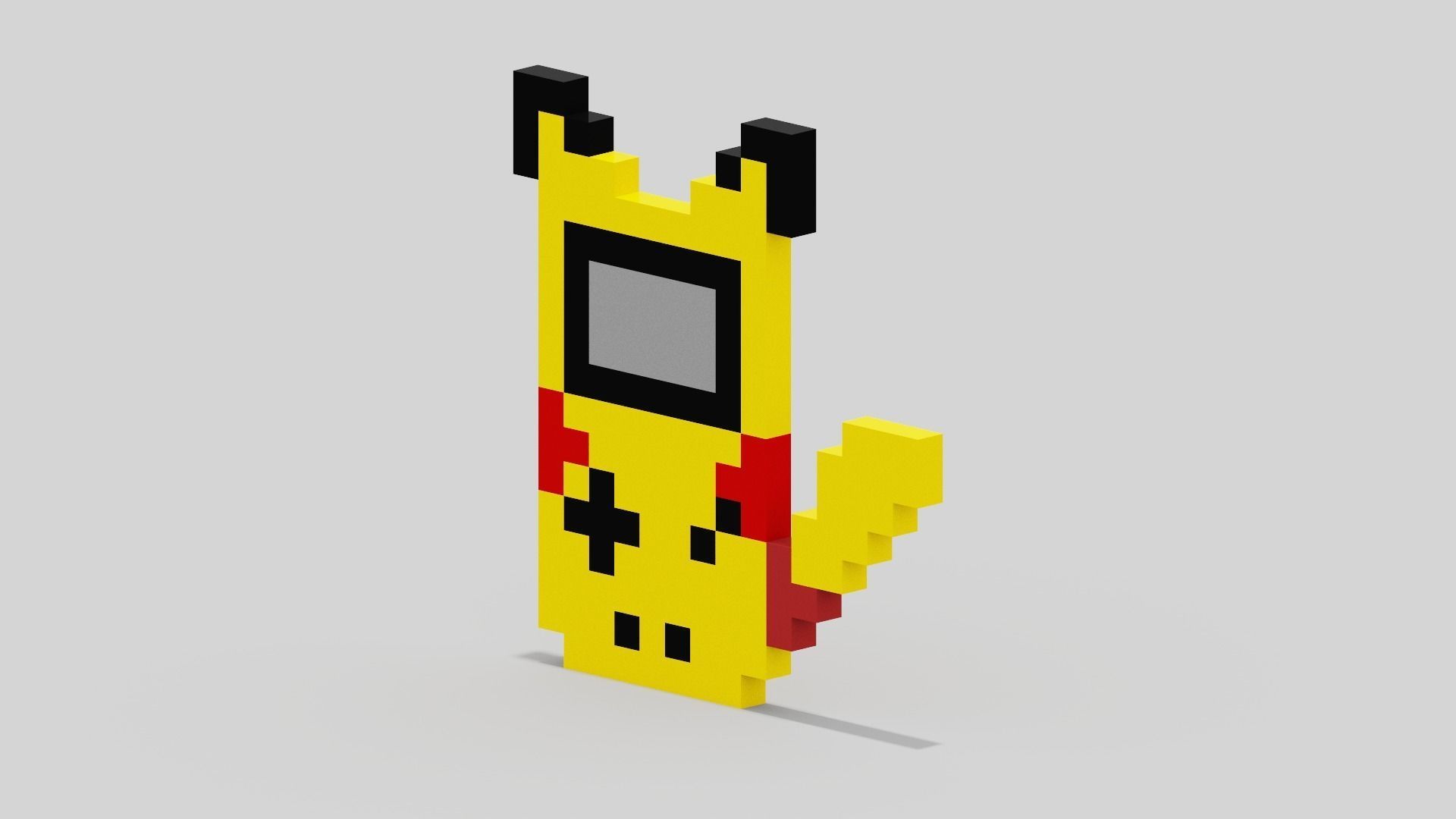 Pikachu Game Boy  Low-poly 3D model_10