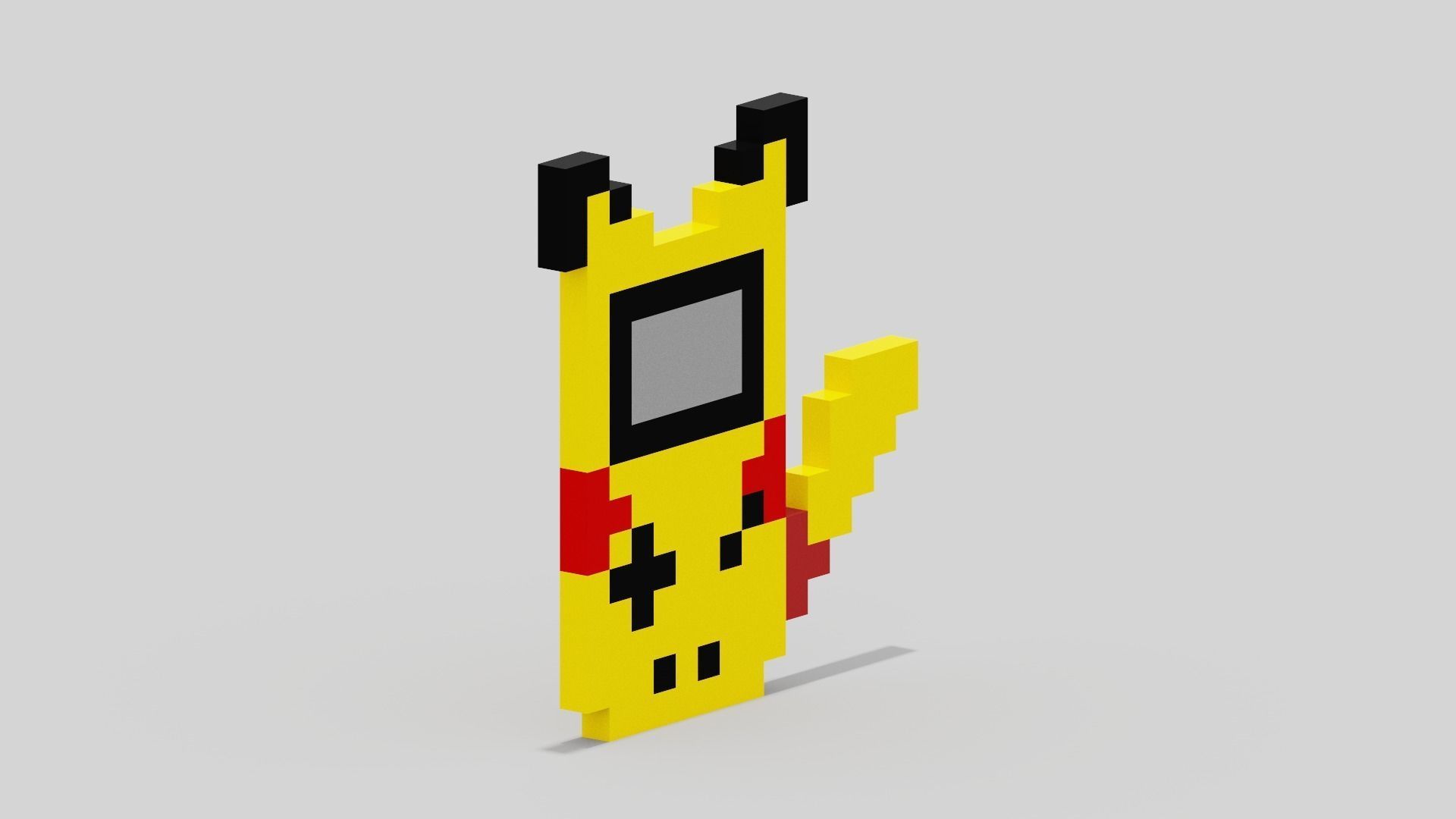 Pikachu Game Boy  Low-poly 3D model_21