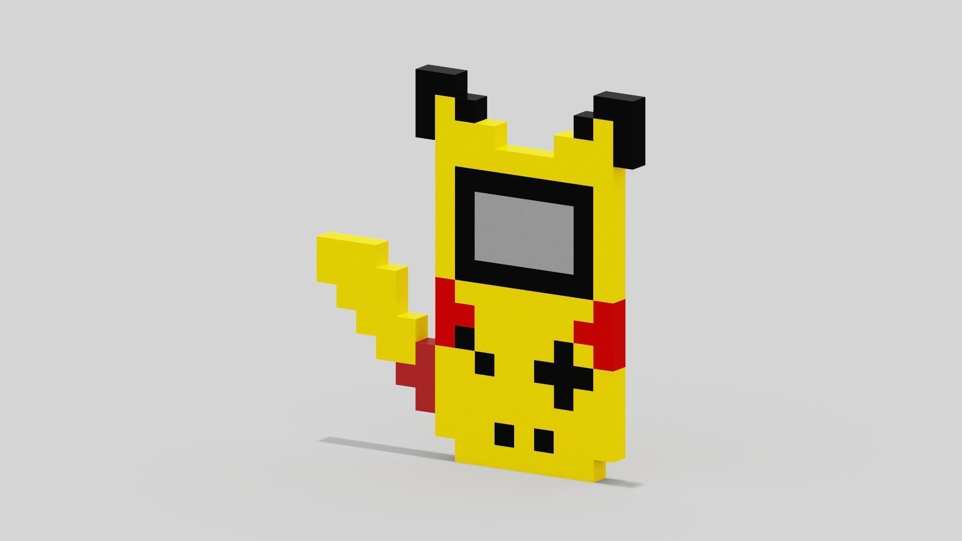 Pikachu Game Boy  Low-poly 3D model_17