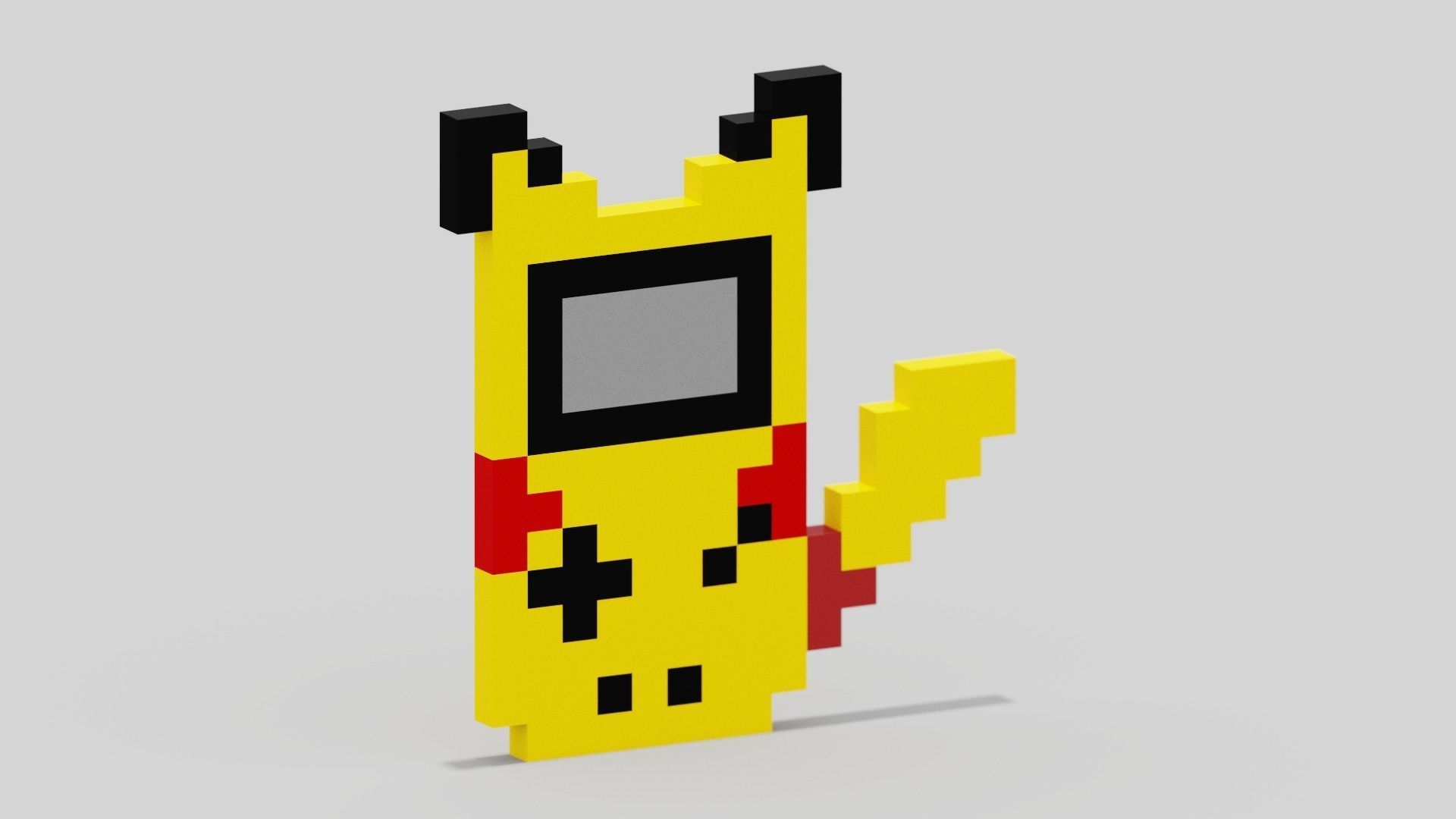 Pikachu Game Boy  Low-poly 3D model_2