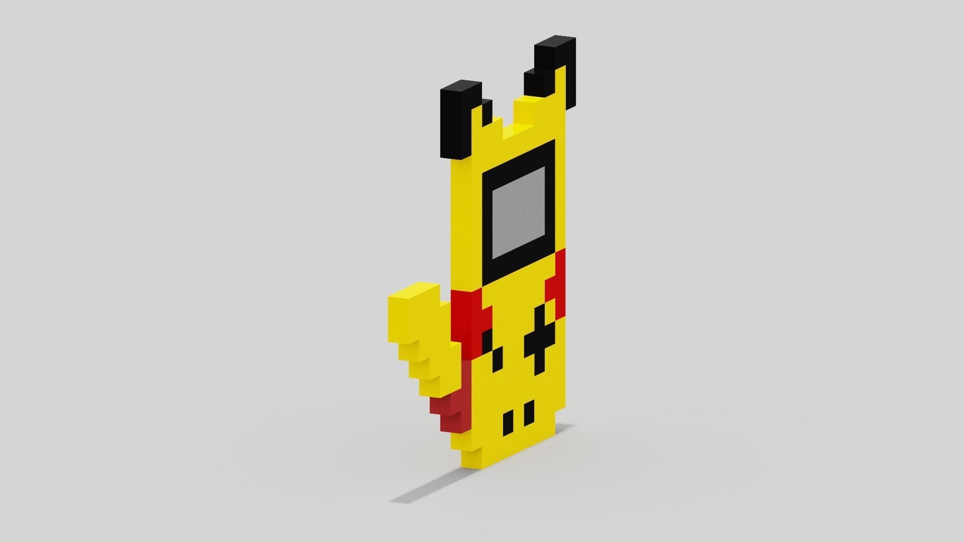 Pikachu Game Boy  Low-poly 3D model_13