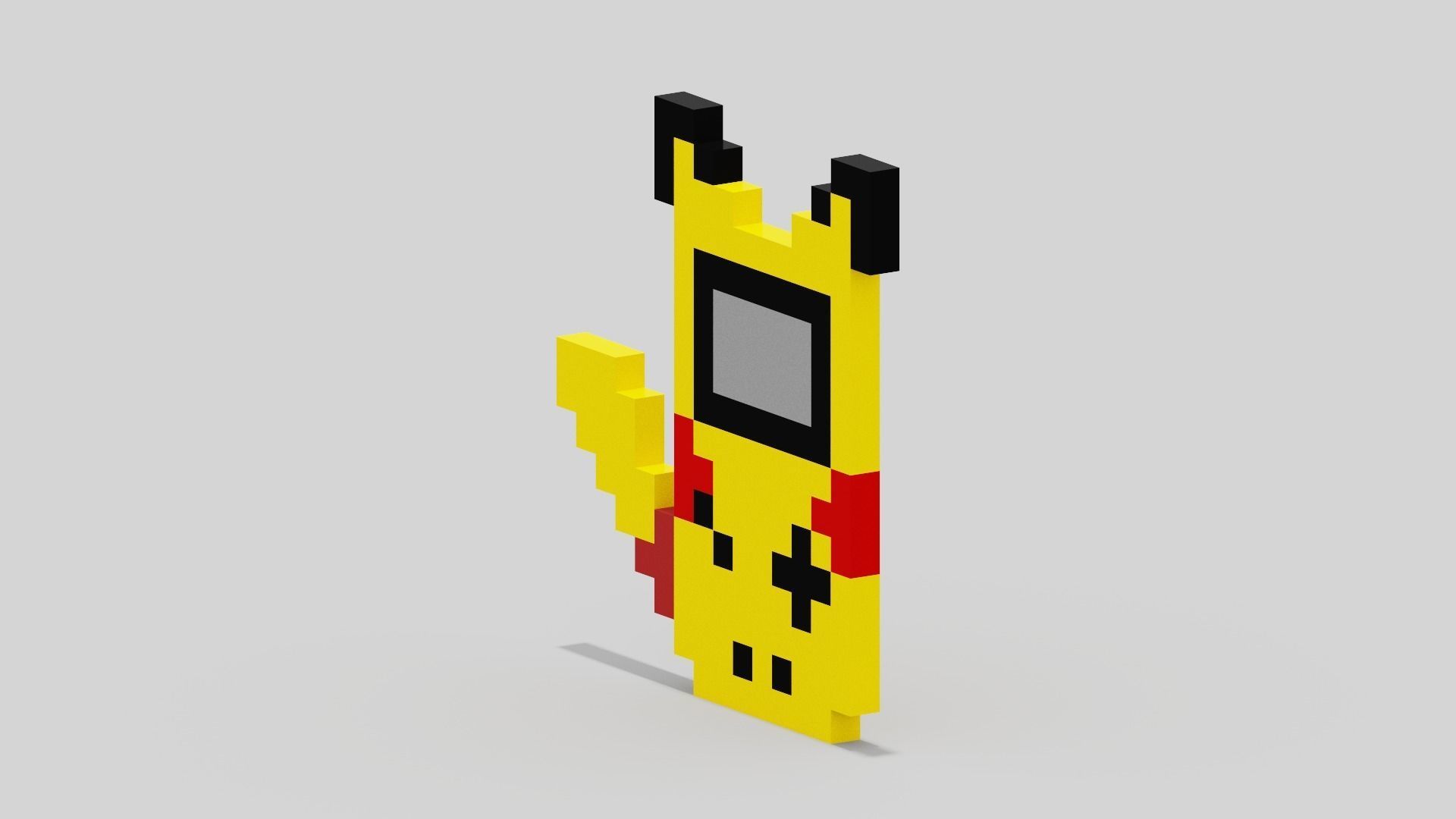 Pikachu Game Boy  Low-poly 3D model_18