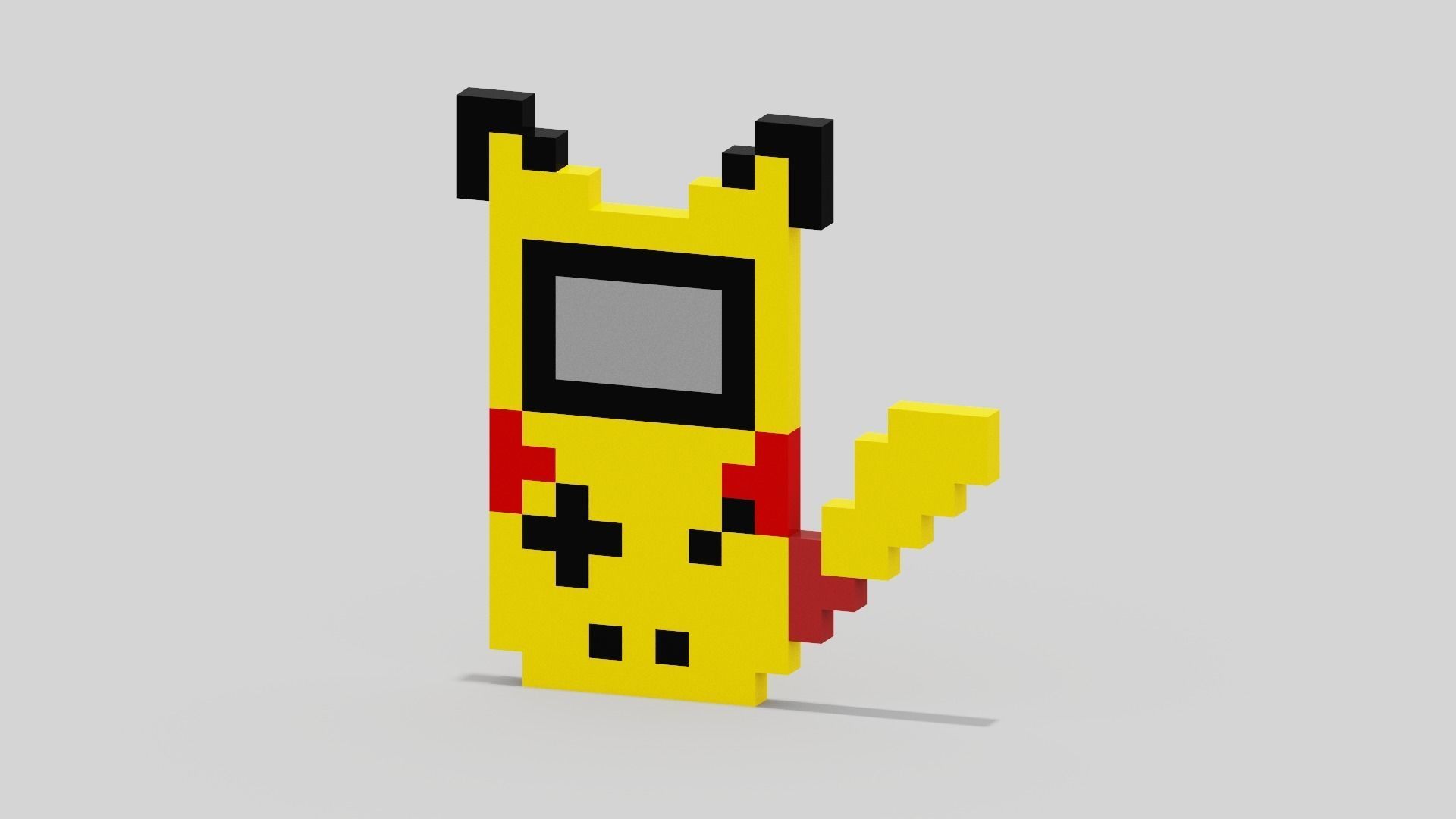 Pikachu Game Boy  Low-poly 3D model_7