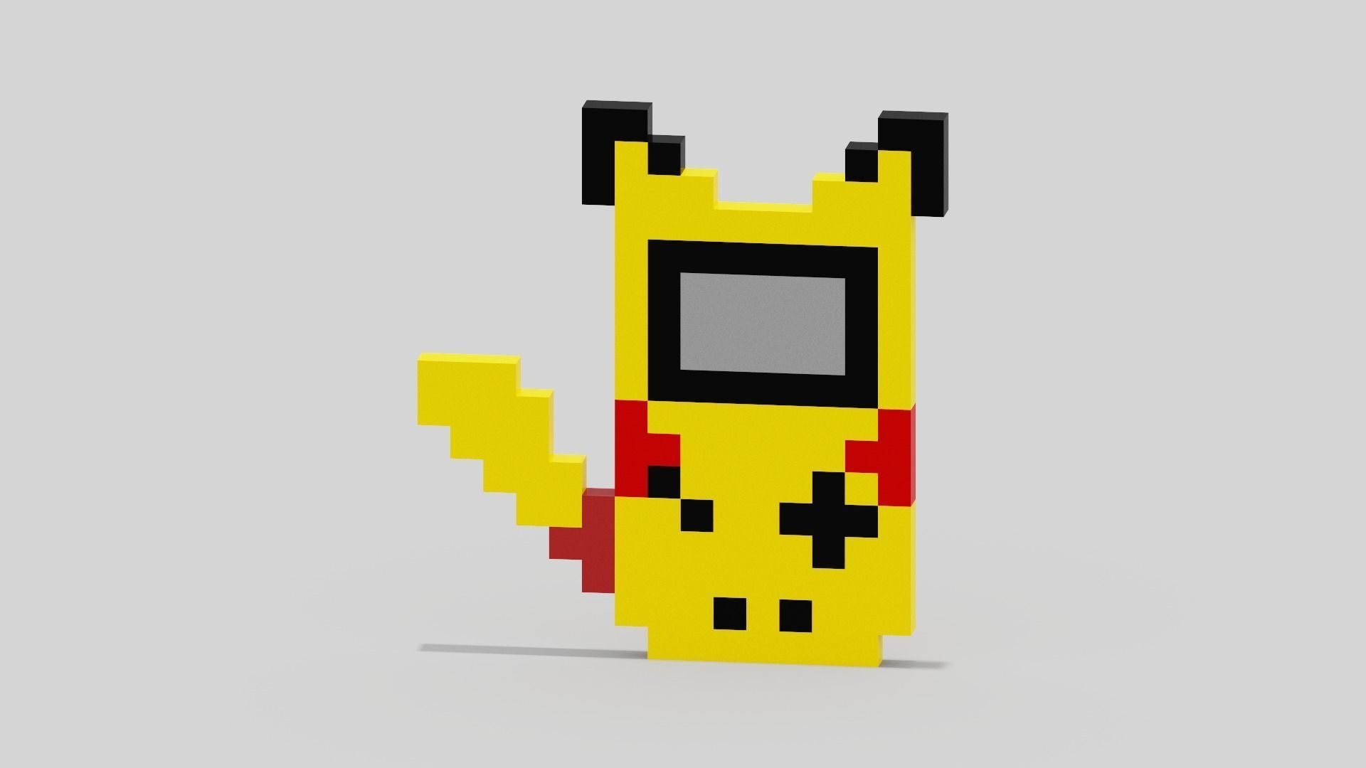 Pikachu Game Boy  Low-poly 3D model_16