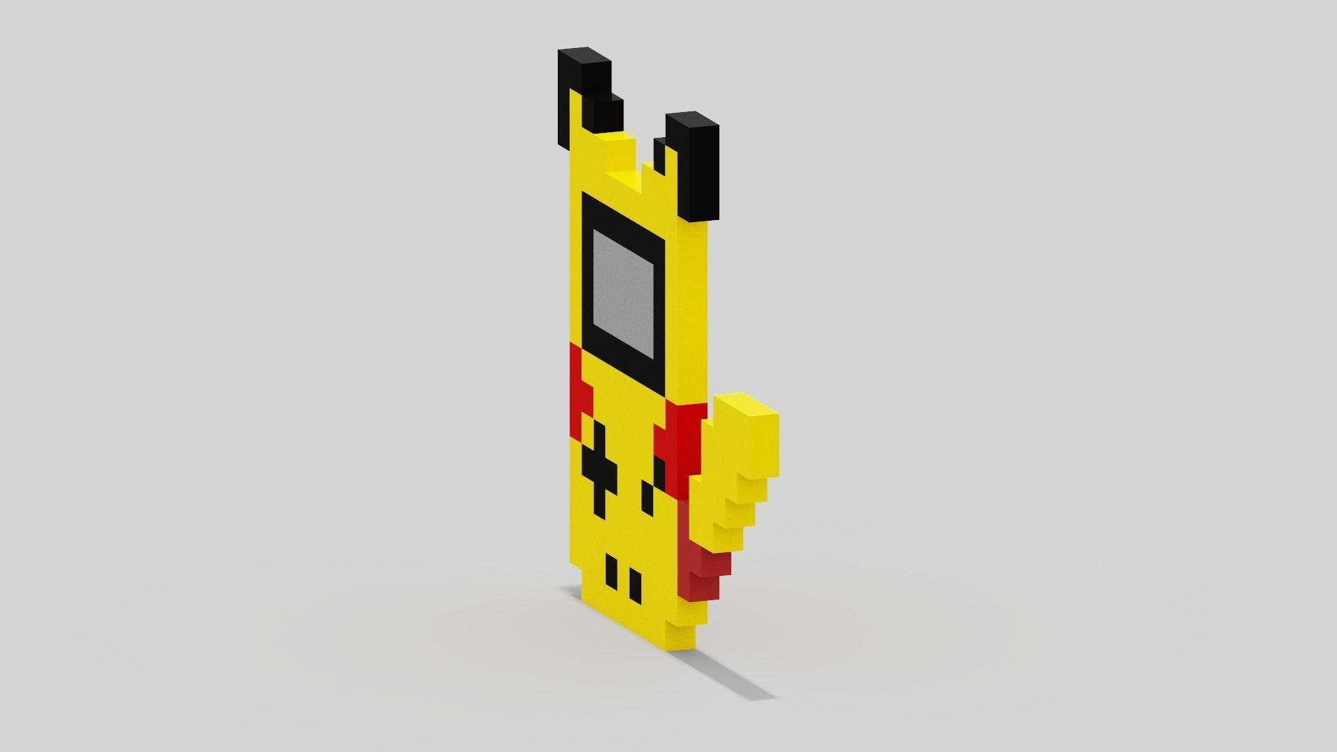 Pikachu Game Boy  Low-poly 3D model_11