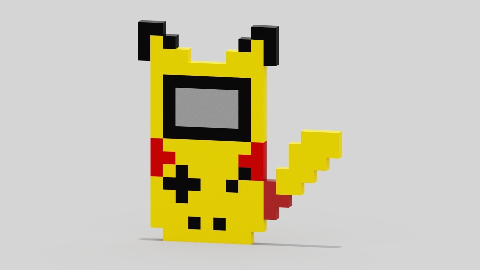 Pikachu Game Boy  Low-poly 3D model_4