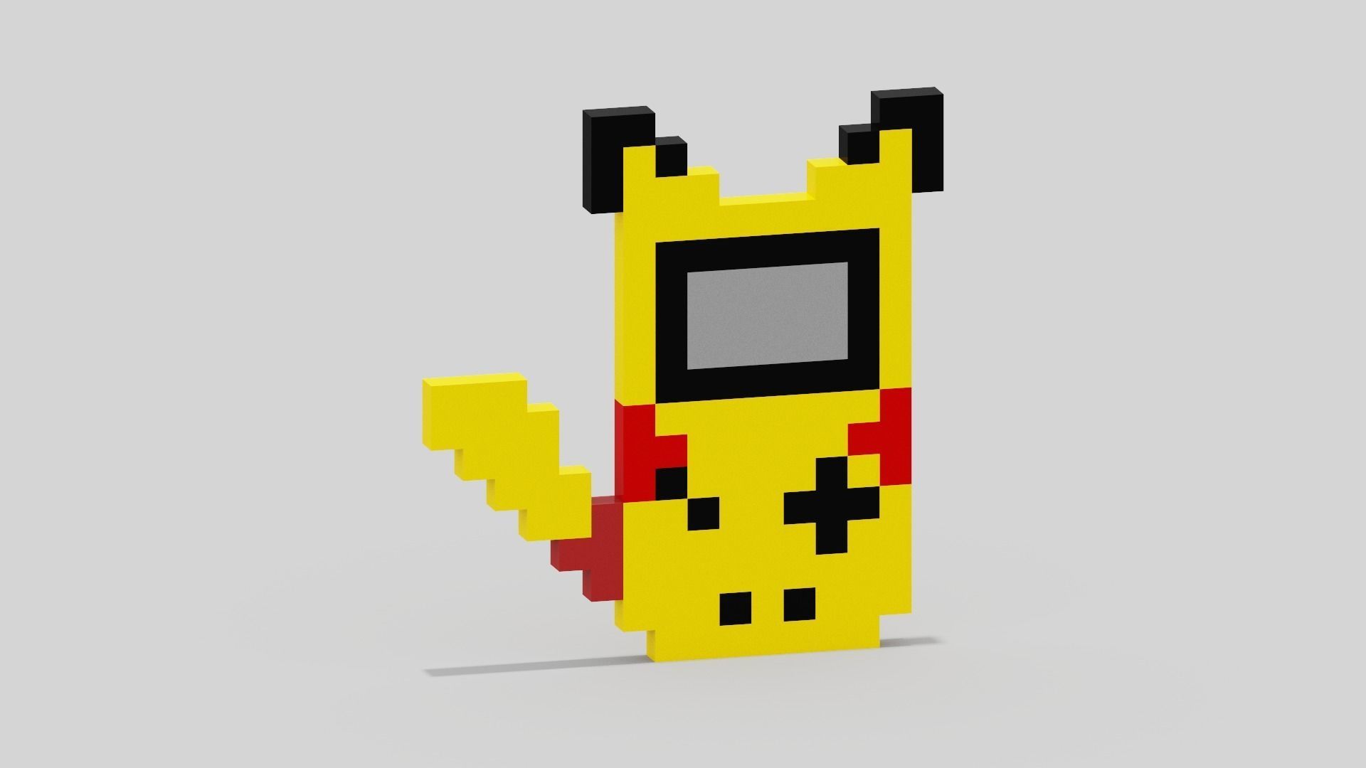 Pikachu Game Boy  Low-poly 3D model_15