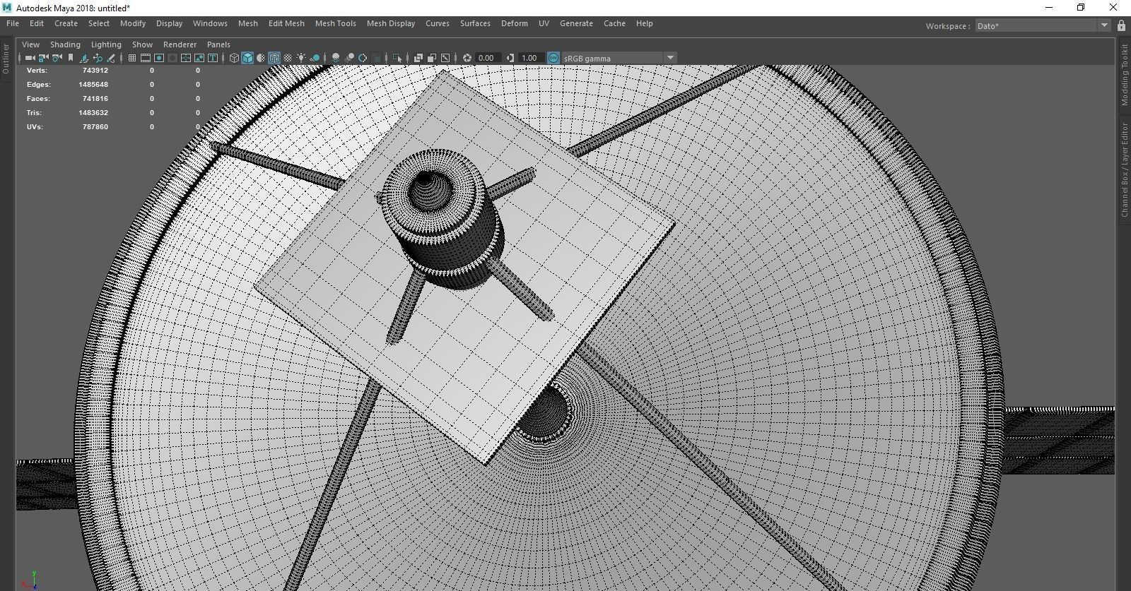 Concept satellite 3D model_11