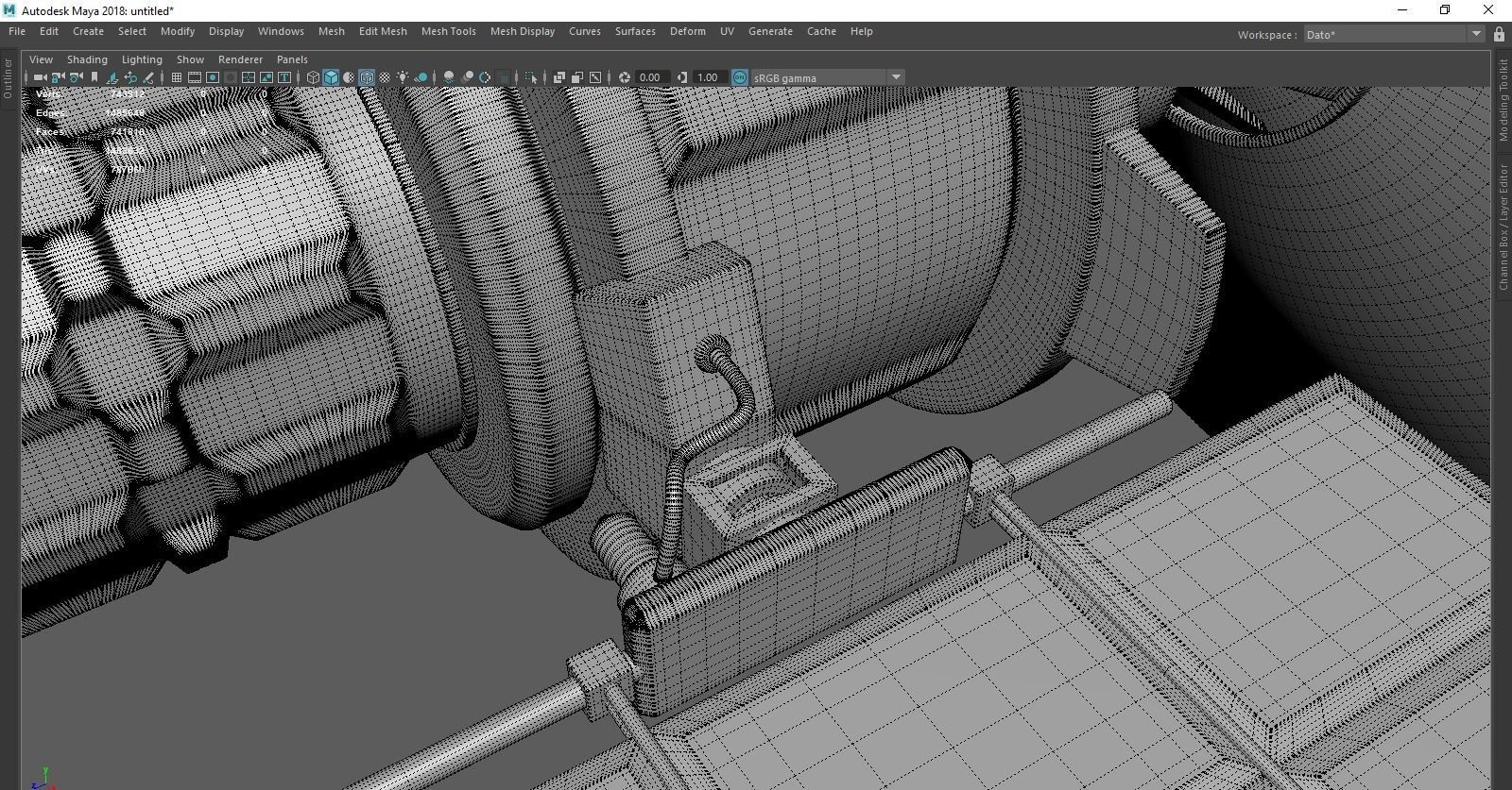 Concept satellite 3D model_9