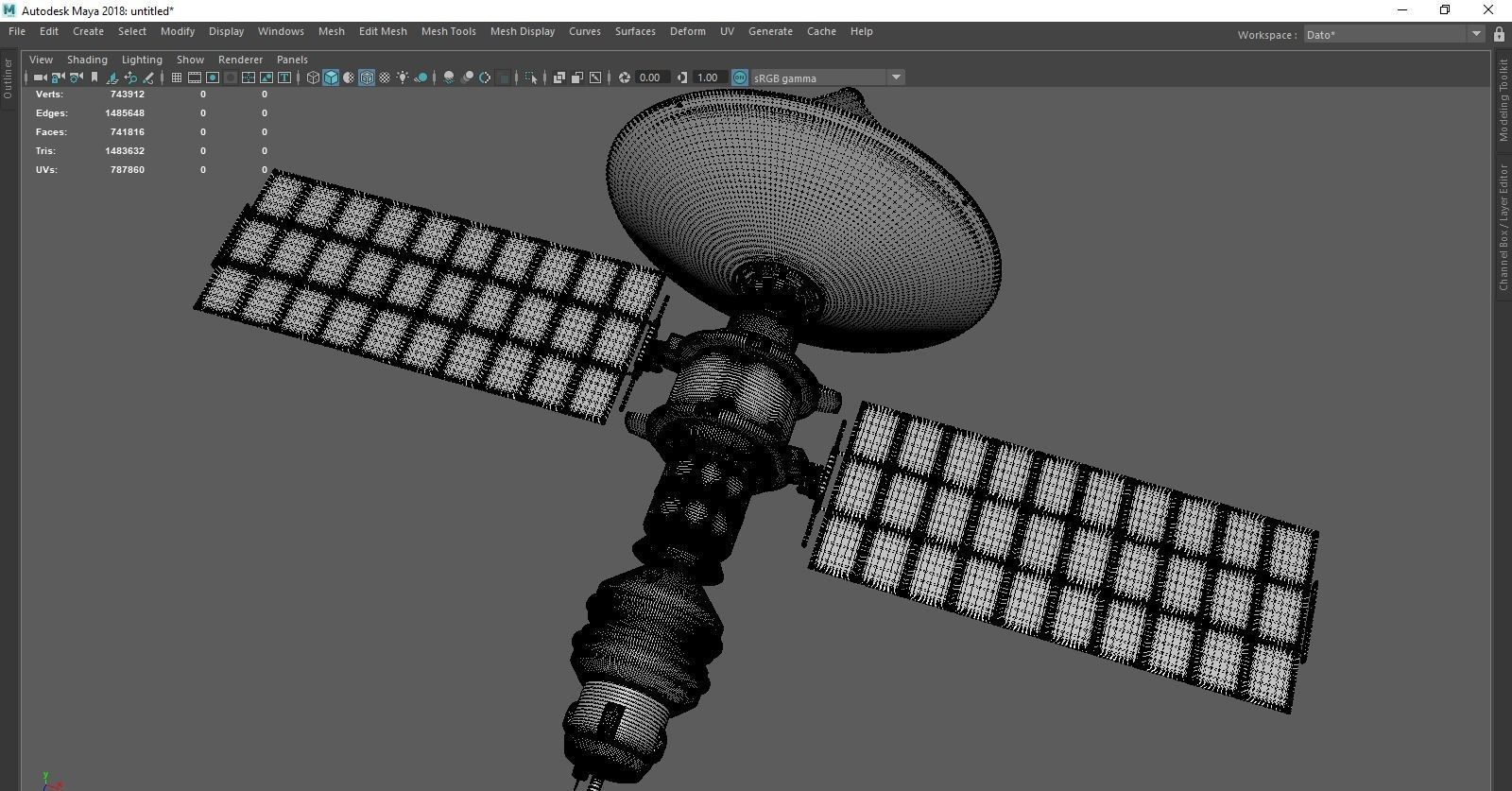 Concept satellite 3D model_10