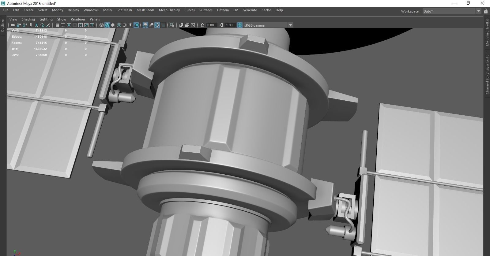 Concept satellite 3D model_8