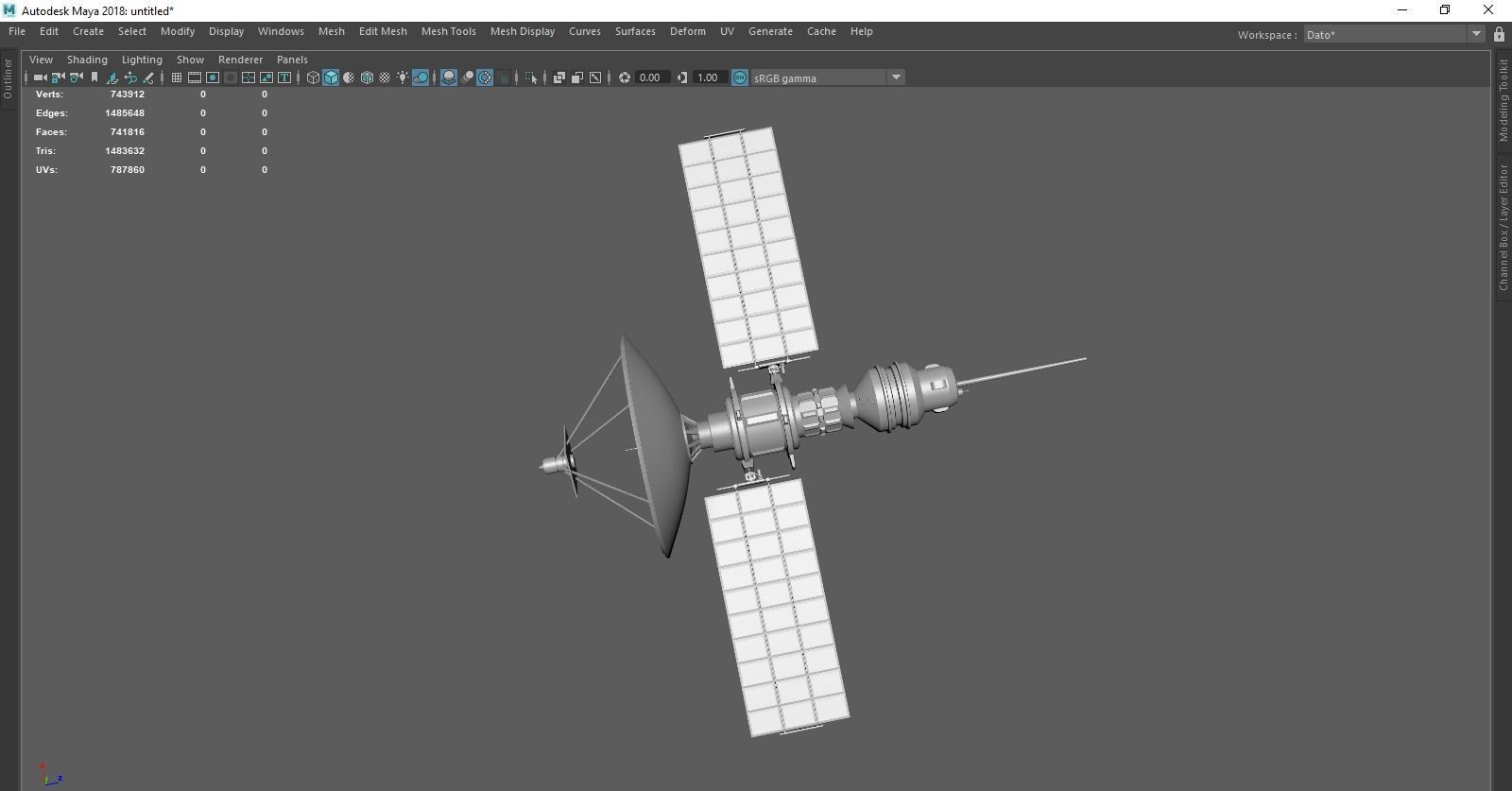 Concept satellite 3D model_6