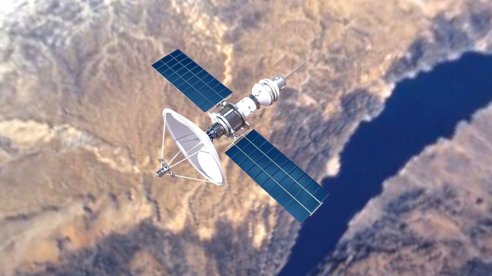 Concept satellite 3D model_1
