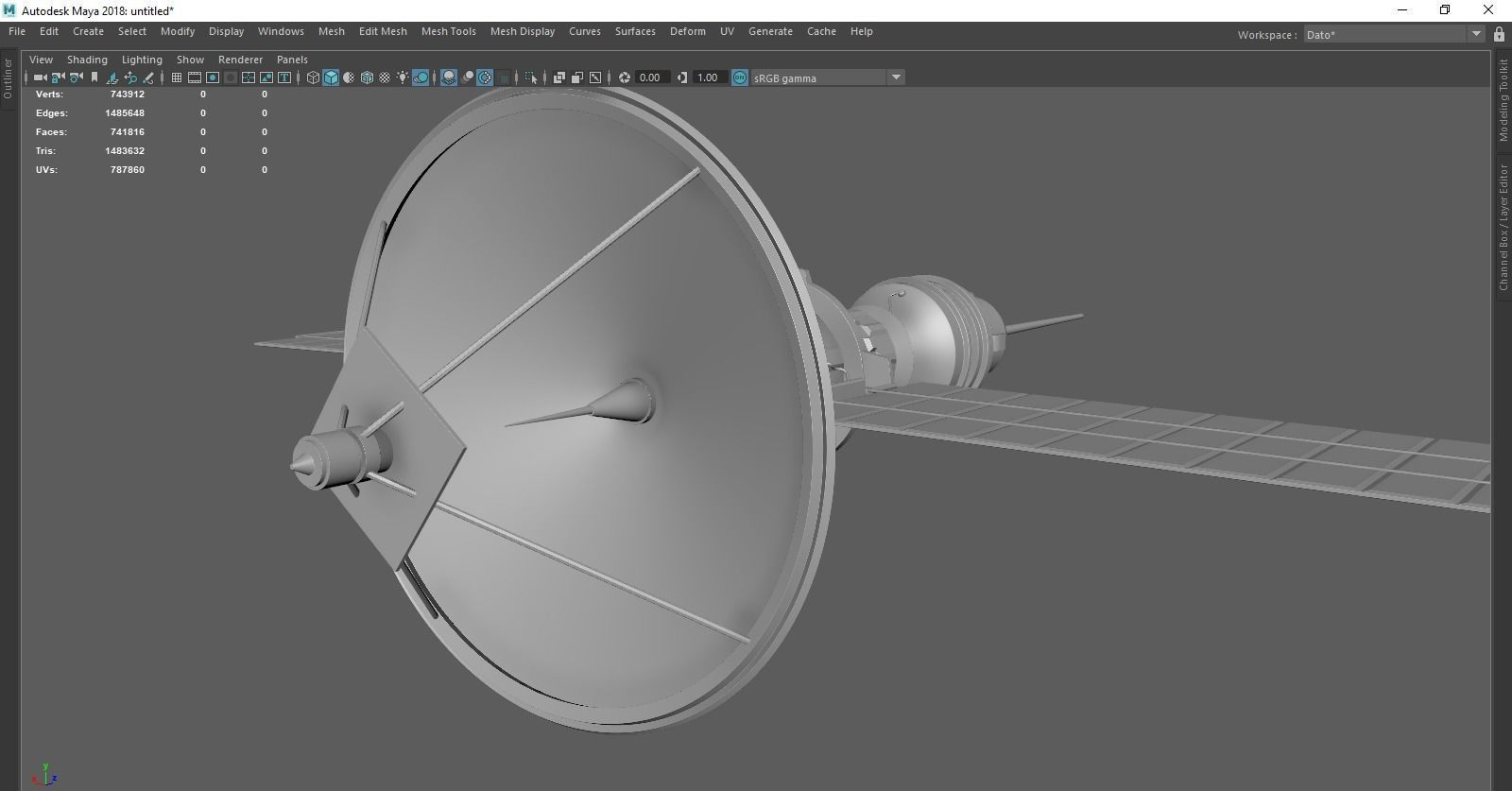 Concept satellite 3D model_7