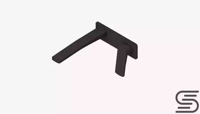 Wall Mixer Set - Luxury - Mako - Basin Low-poly 3D model