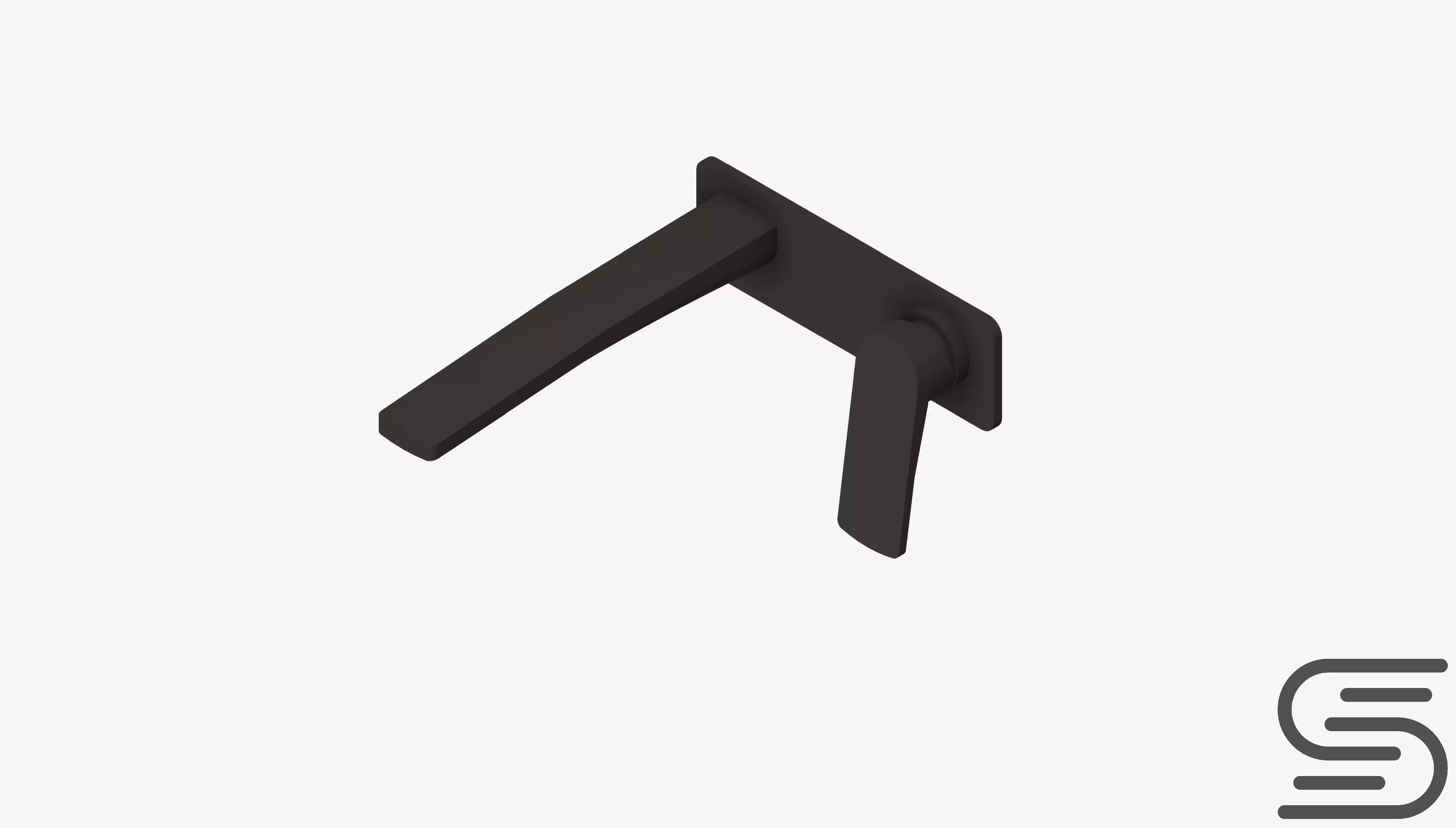 Wall Mixer Set - Luxury - Mako - Basin Low-poly 3D model