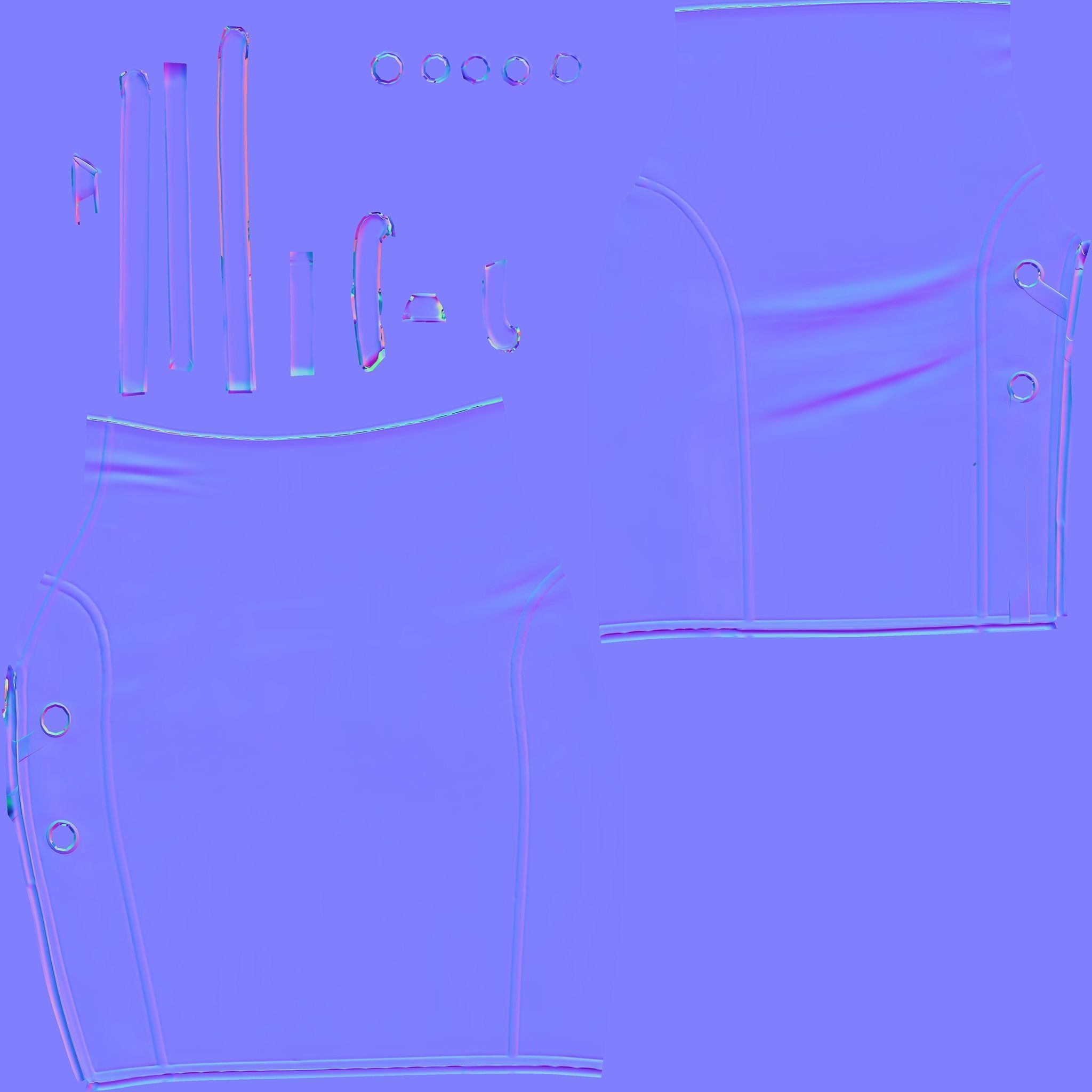 Anime Girl Skirt Low-poly 3D model_11