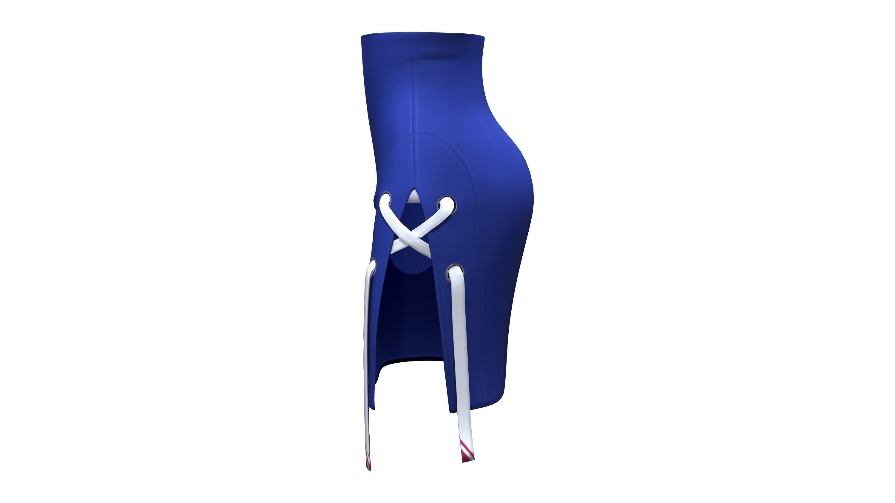 Anime Girl Skirt Low-poly 3D model_4
