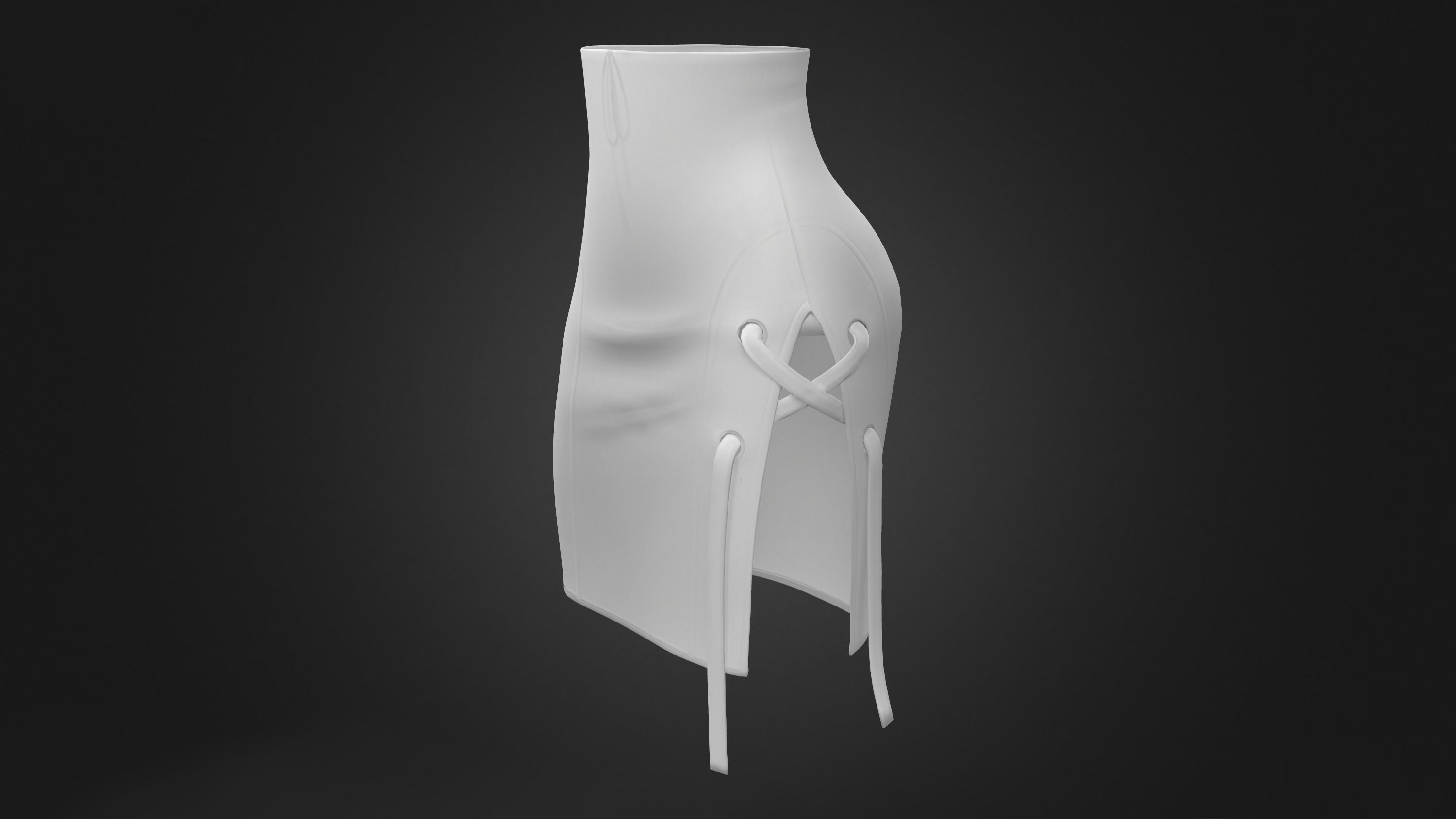 Anime Girl Skirt Low-poly 3D model_9