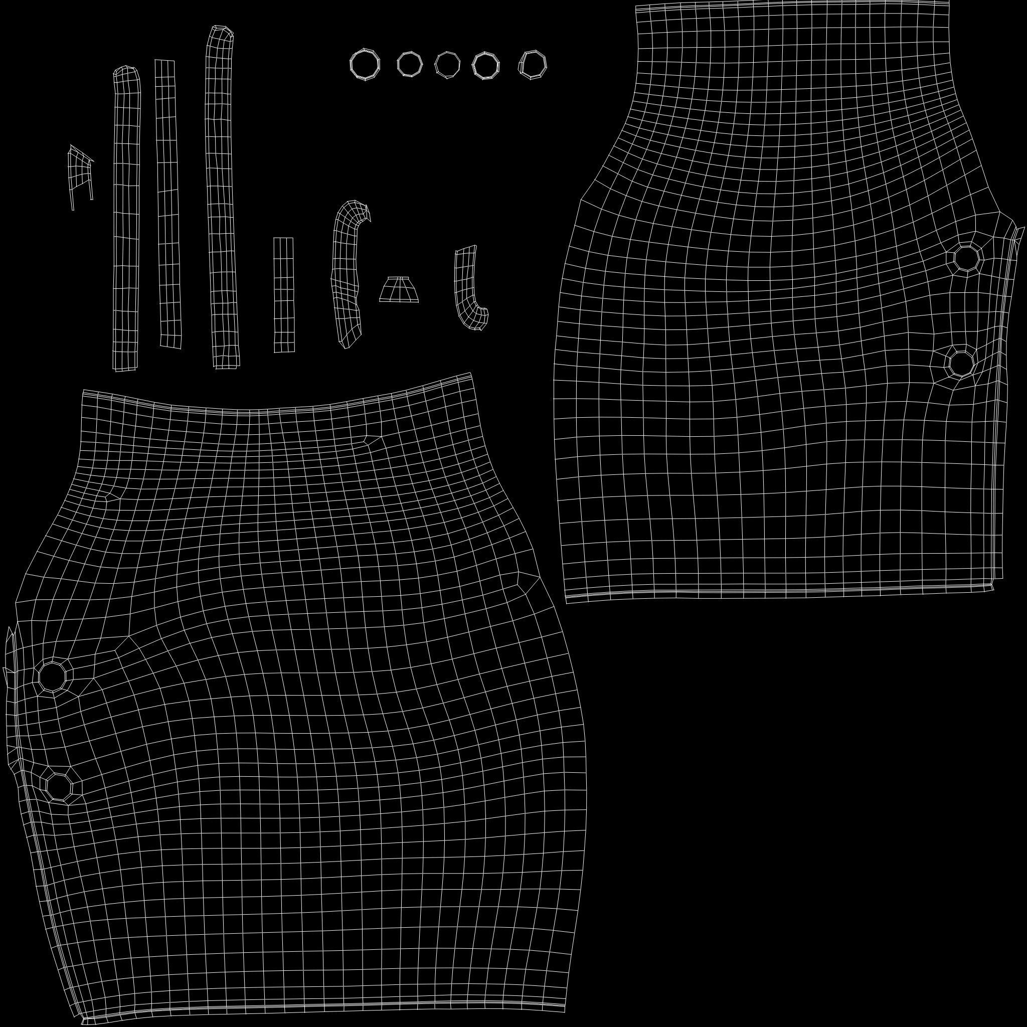 Anime Girl Skirt Low-poly 3D model_14