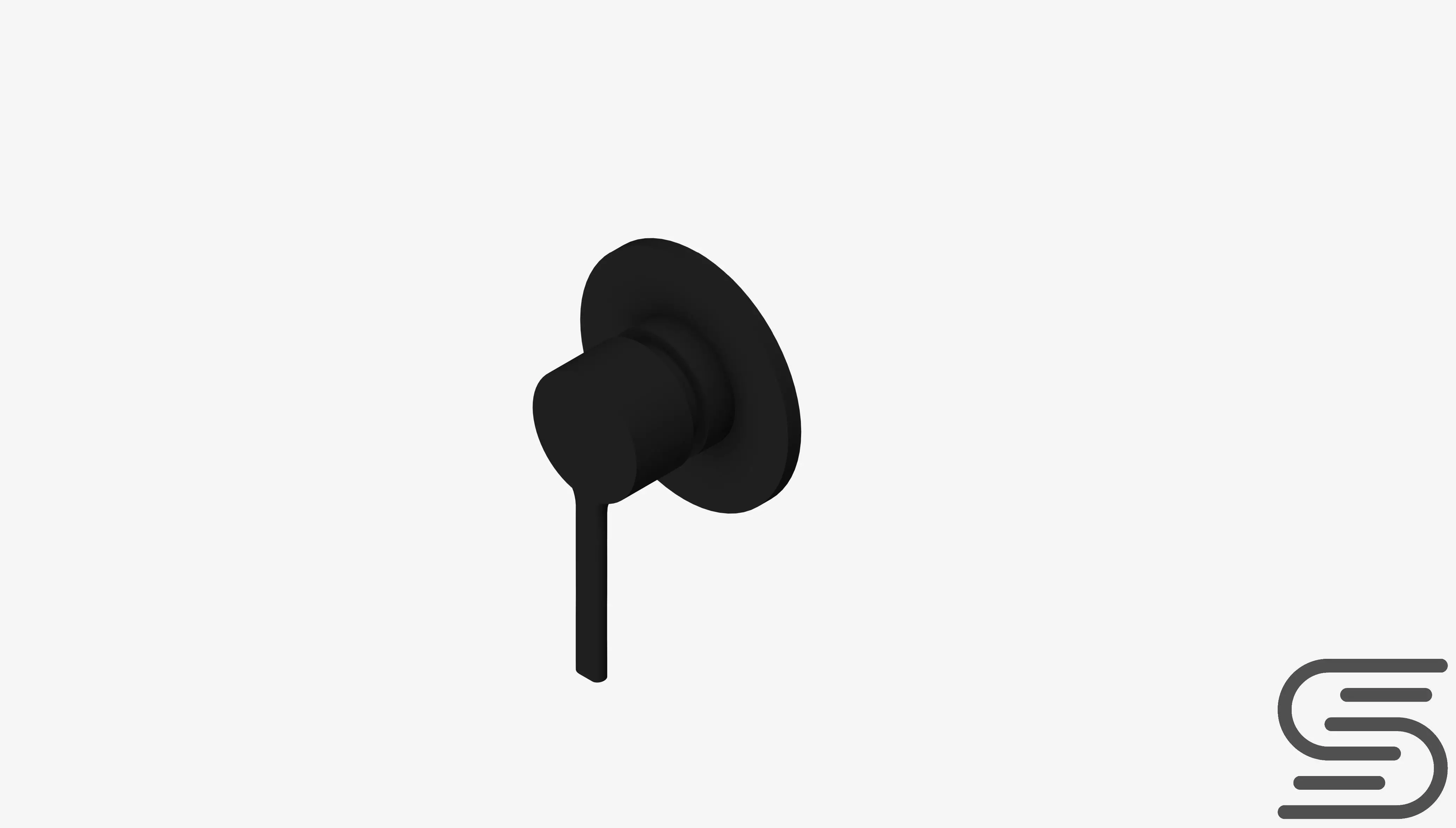 Wall Mixer Tap - Luxury - Sleek Oval Low-poly 3D model