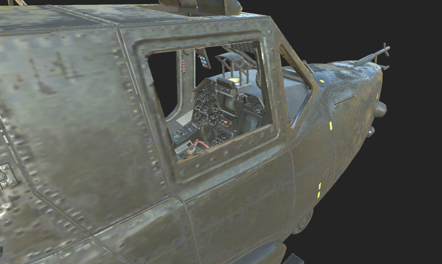 KA -50 helicopter Low-poly 3D model_4