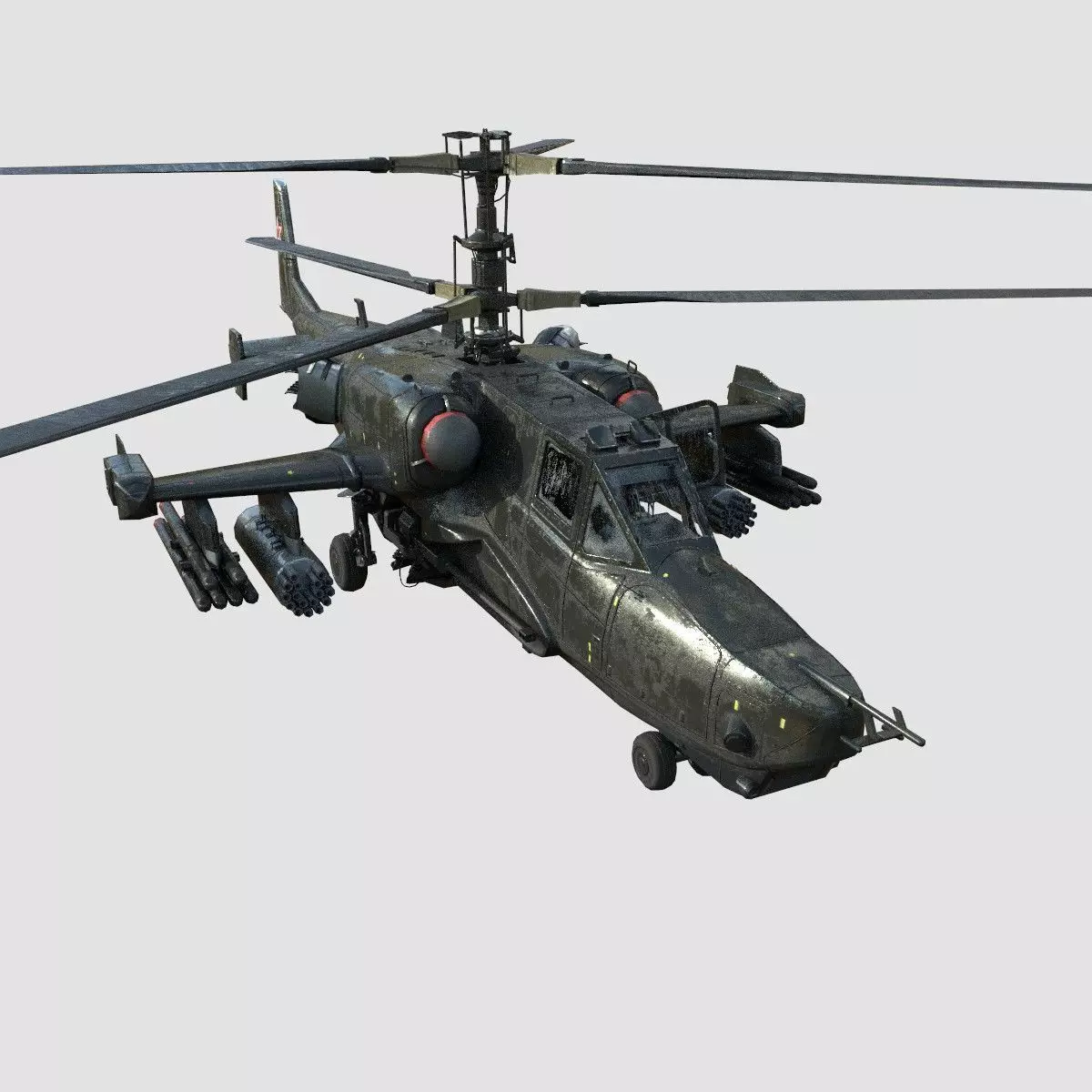 KA -50 helicopter Low-poly 3D model_0