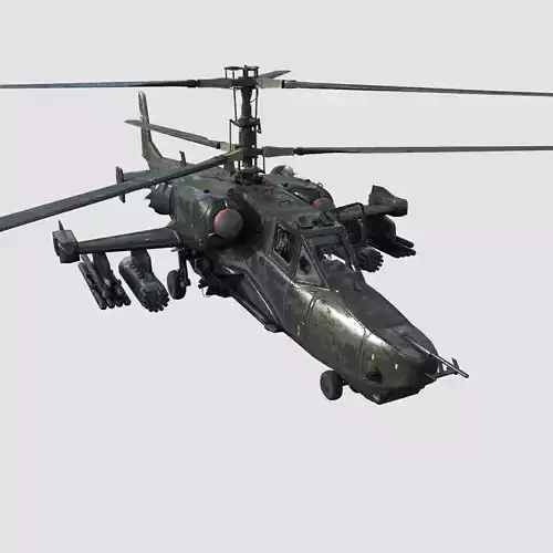 KA -50 helicopter Low-poly 3D model