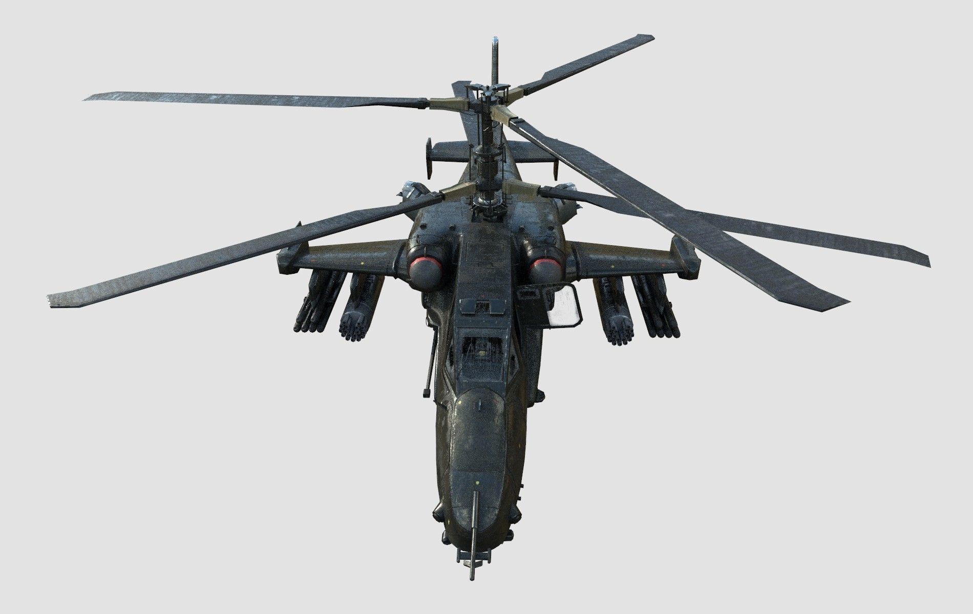 KA -50 helicopter Low-poly 3D model_1