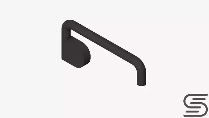 Wall Spout - Luxury - Swivel - Round Low-poly 3D model