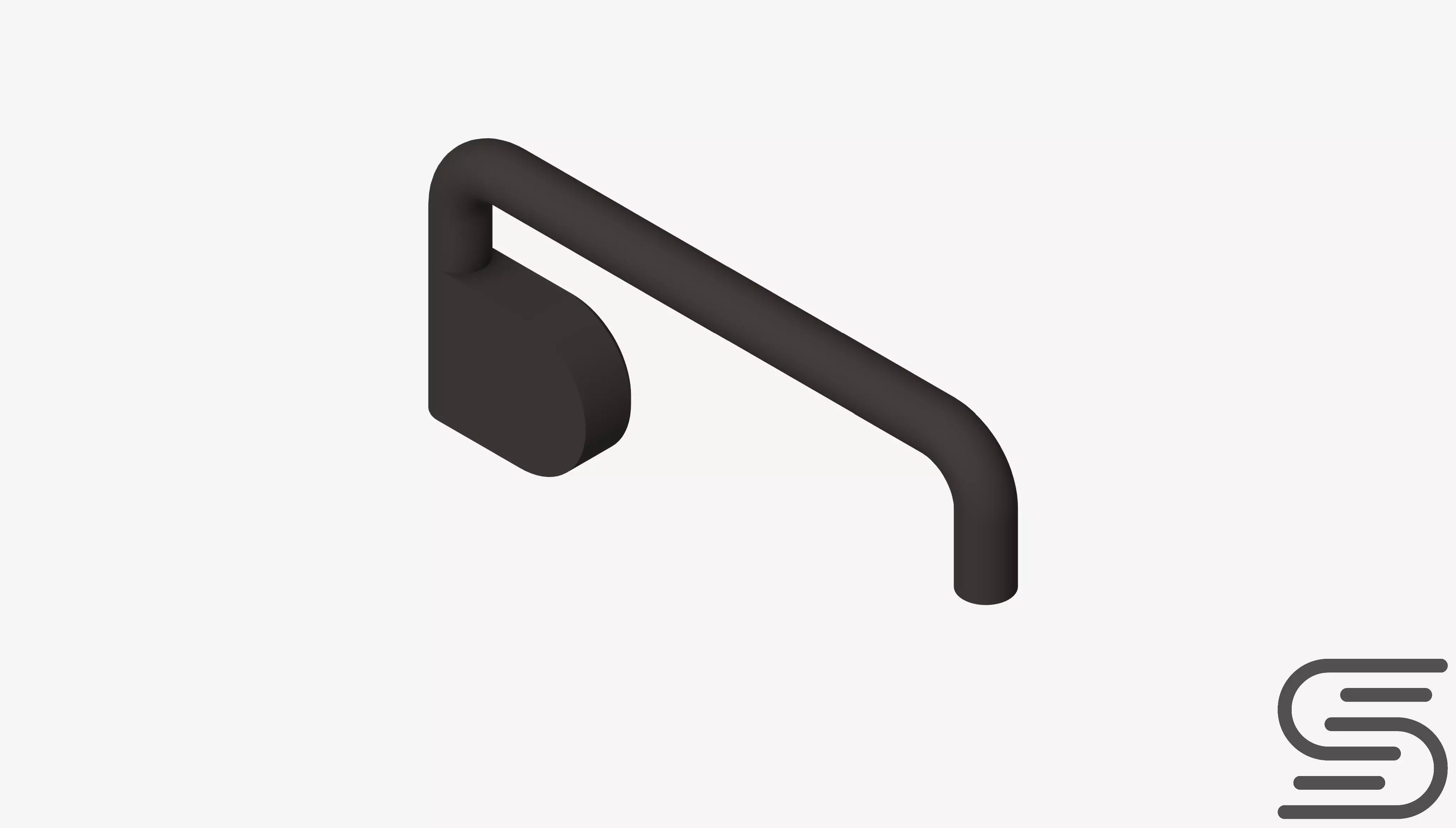 Wall Spout - Luxury - Swivel - Round Low-poly 3D model_0