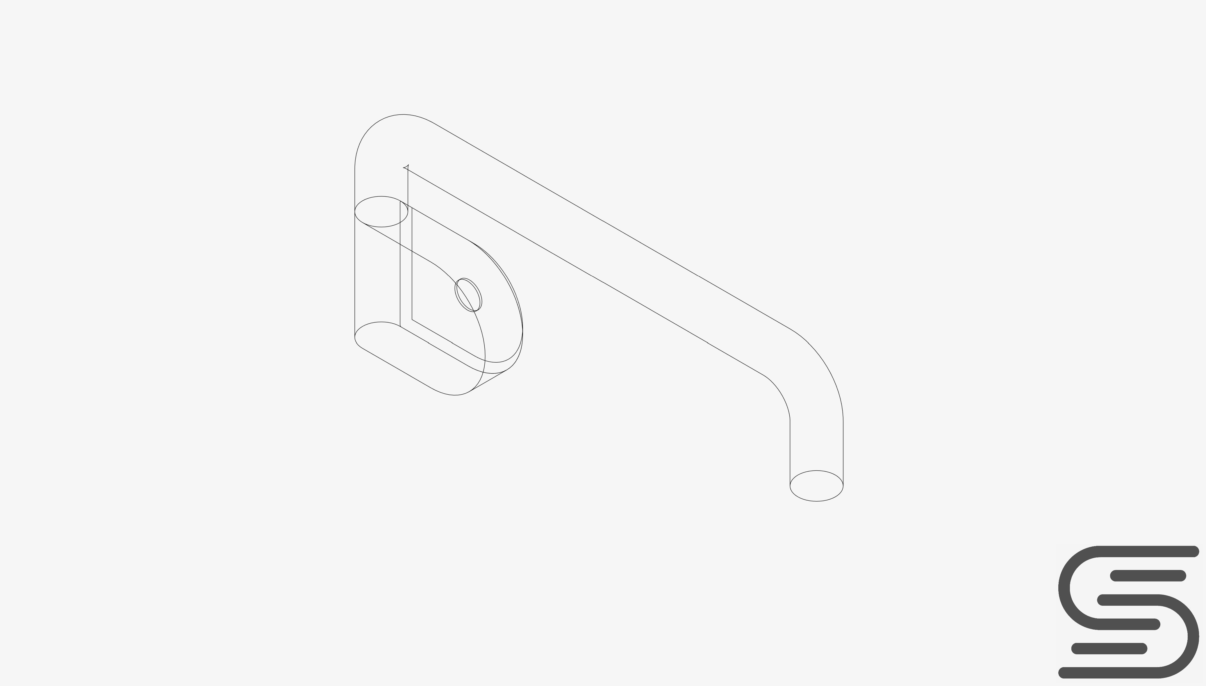 Wall Spout - Luxury - Swivel - Round Low-poly 3D model_2