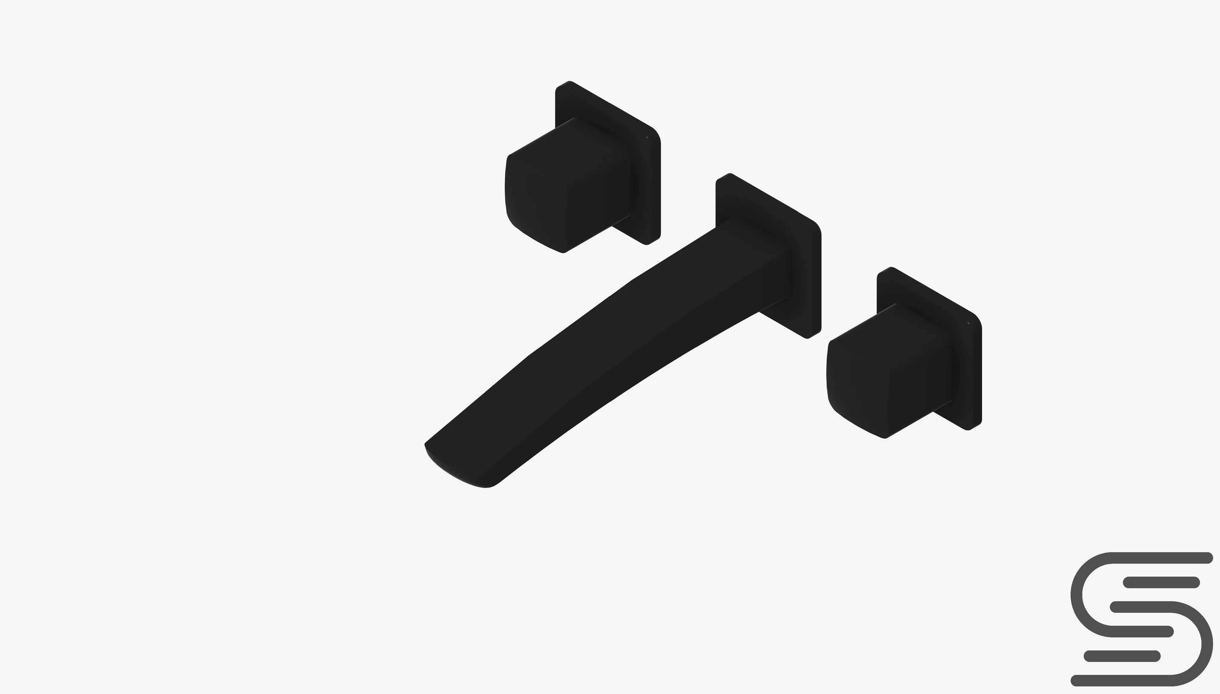 Wall Tap Set - Luxury - Rapid - Basin Low-poly 3D model