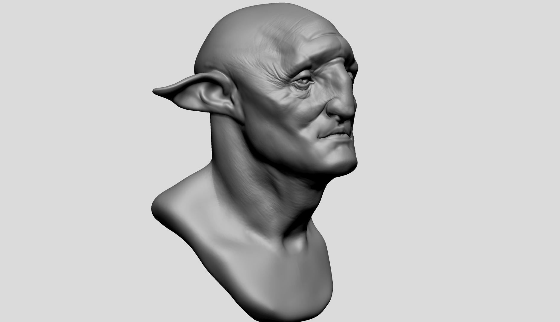 Creature Head D 3D model_1