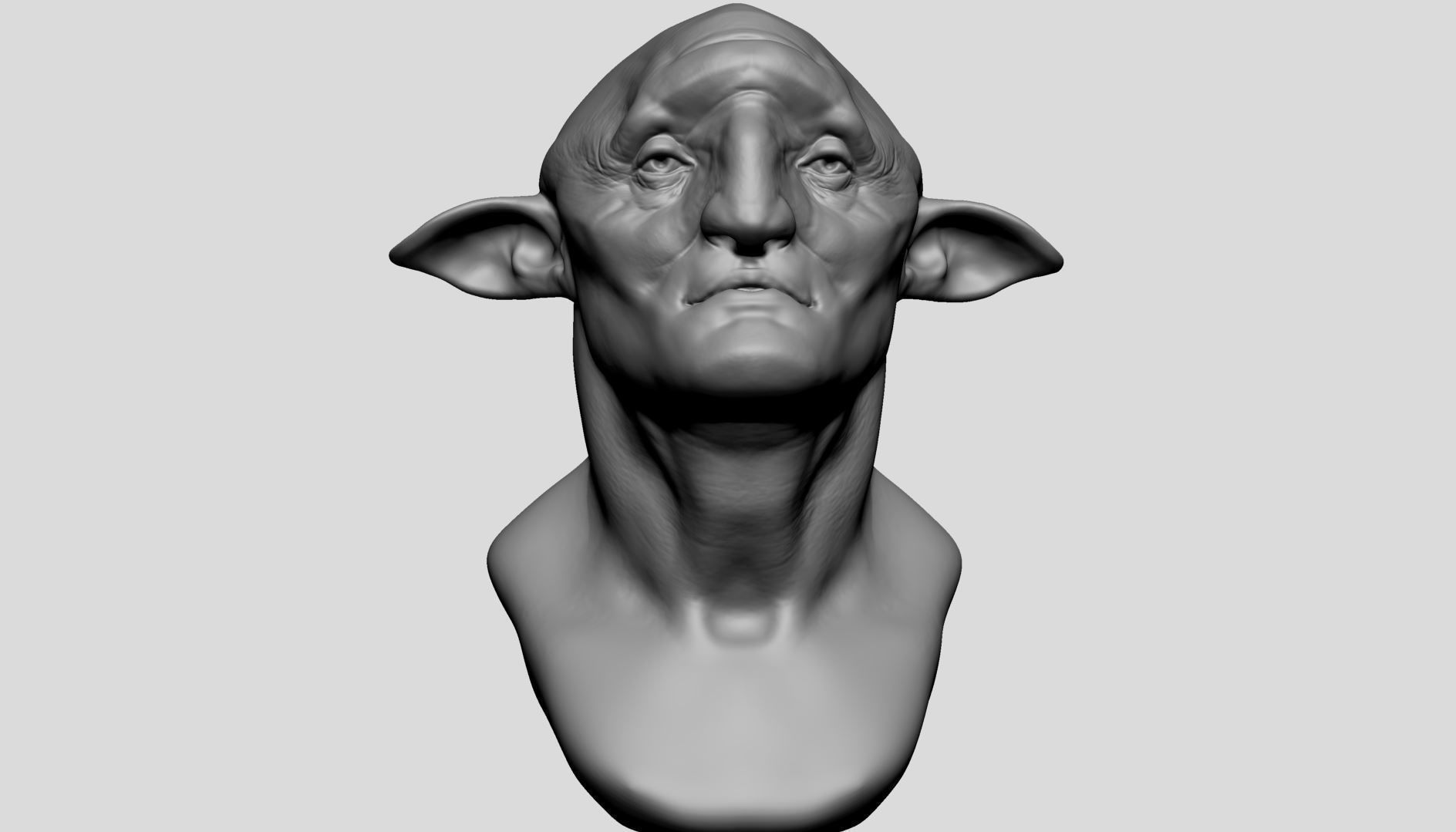Creature Head D 3D model_9