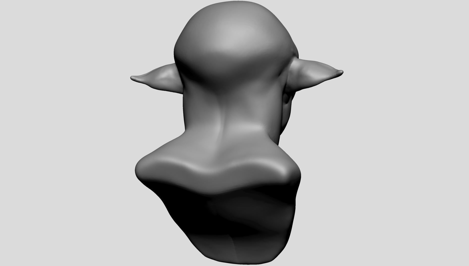 Creature Head D 3D model_3
