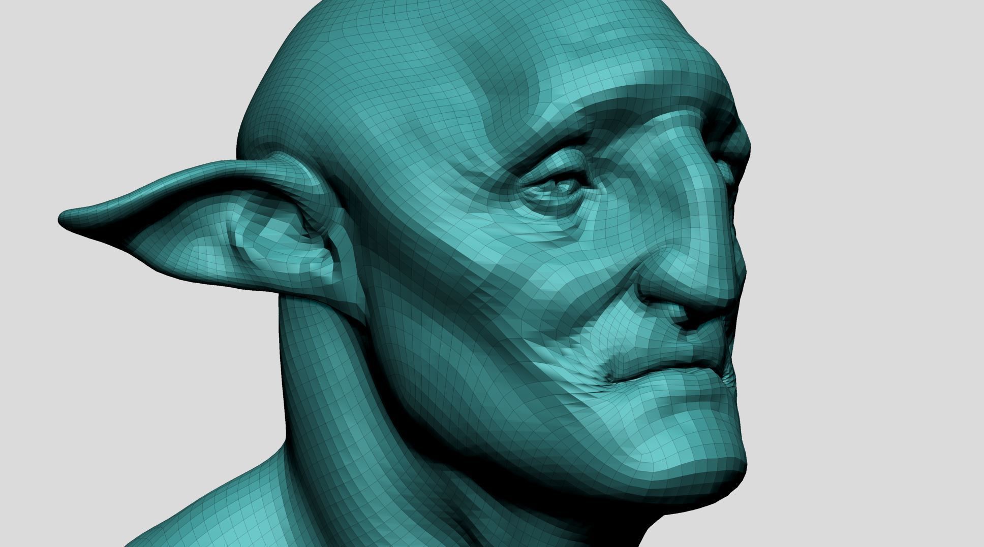 Creature Head D 3D model_13