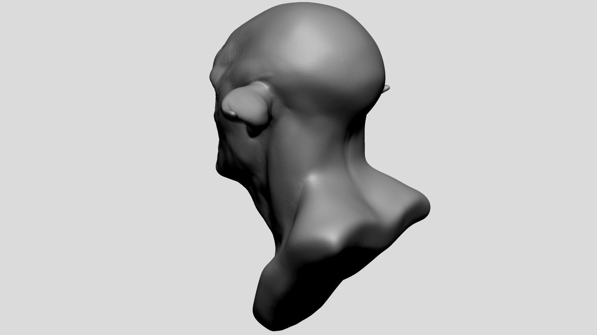 Creature Head D 3D model_5