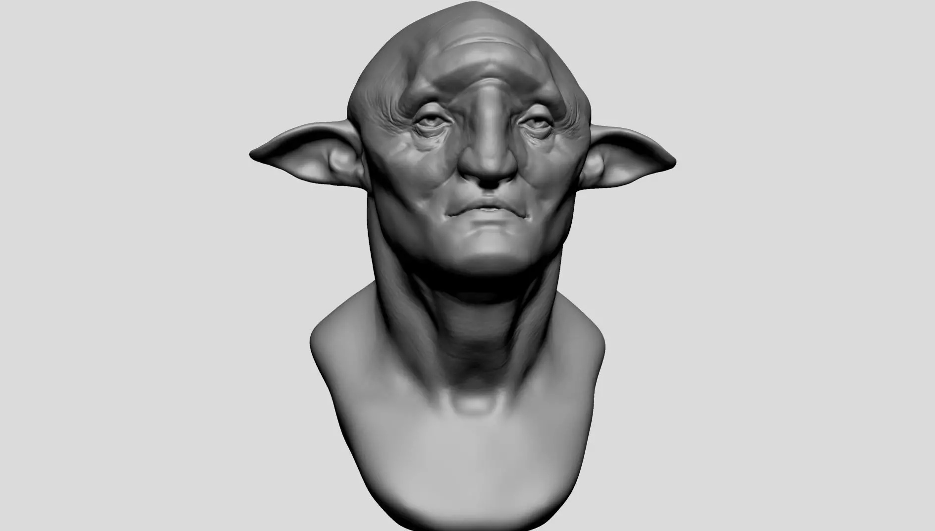 Creature Head D 3D model_0