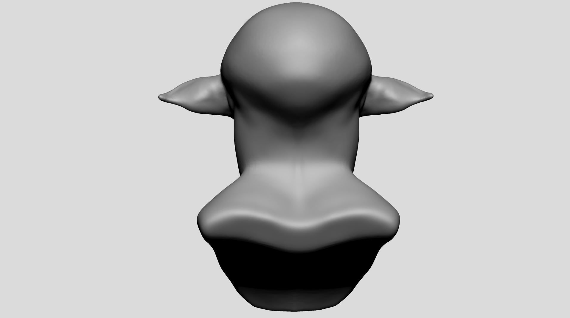 Creature Head D 3D model_4