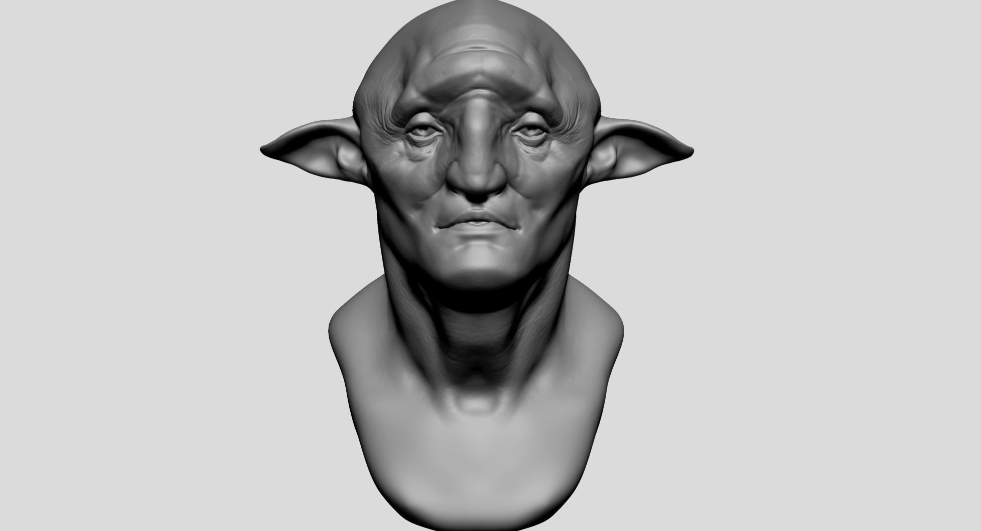 Creature Head D 3D model_8