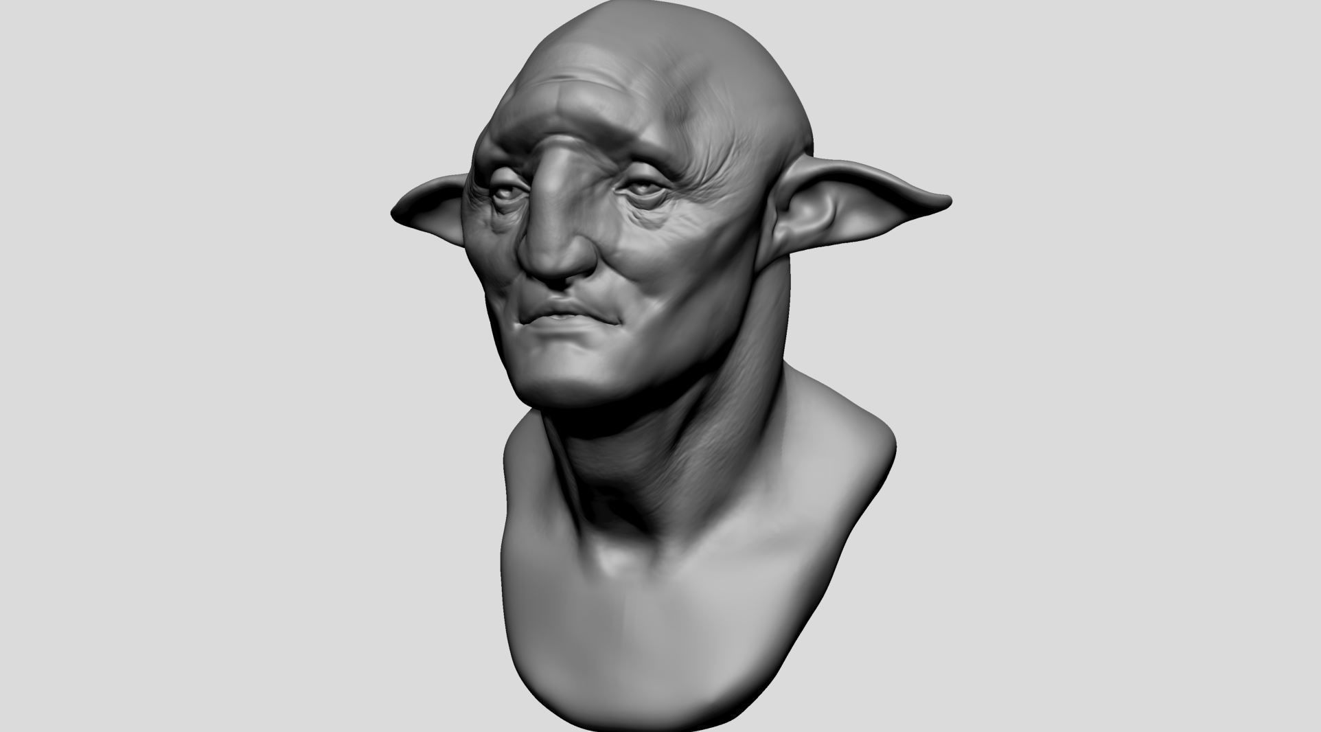 Creature Head D 3D model_7