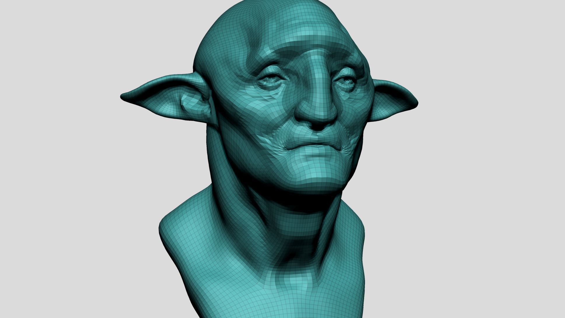 Creature Head D 3D model_12