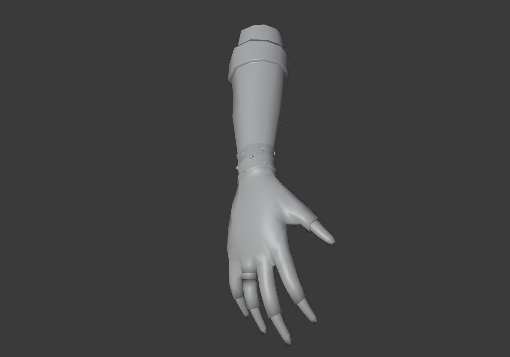 arm with glove Low-poly 3D model_10