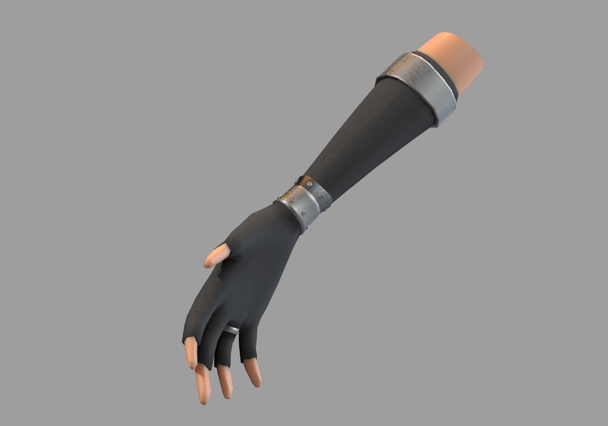arm with glove Low-poly 3D model_3